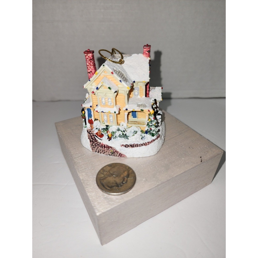 Thomas Kinkade "A Holiday Gathering" illuminated‎ ornament The Bradford Exchange